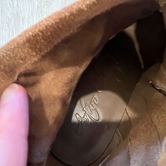 Arturo Chiang Reiden Fringe Ankle Boot, Brown Suede Size 8.5 - Picture 10 of 10